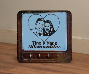 Portallaves personalizado. Grabado en Aluminio